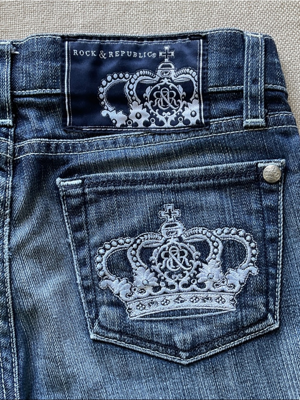 Rock & Republic Dark Blue Bootcut Jeans - Picture 8 of 13